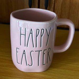 NEW RAE DUNN PINK Happy Easter Ceramic Mug